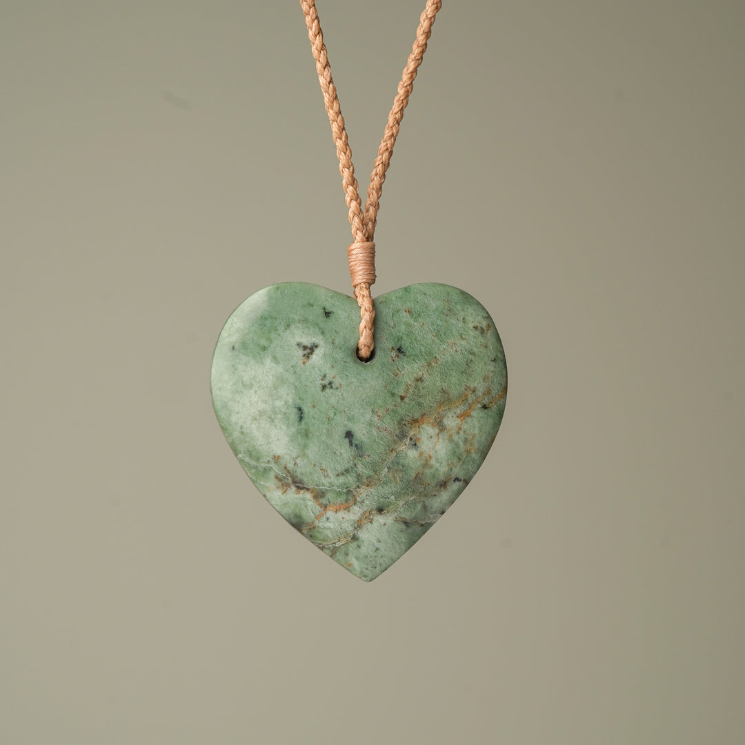 Large Kōkopu Pounamu Heart Pendant