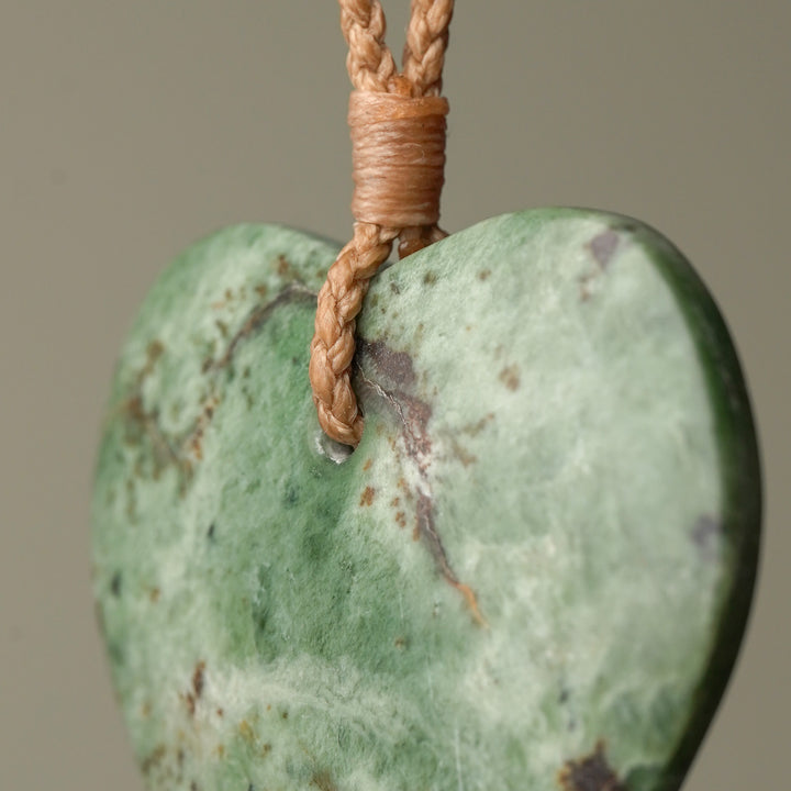 Large Kōkopu Pounamu Heart Pendant