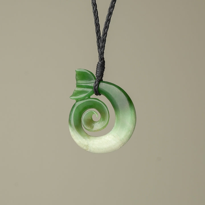 Medium Koru Whale's Tail Pendant