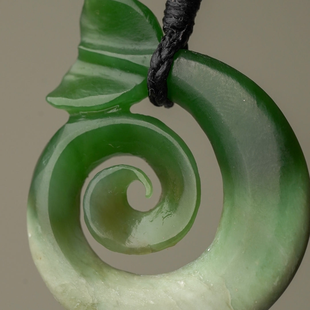 Medium Koru Whale's Tail Pendant