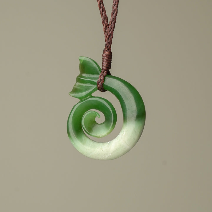 Medium Koru Whale's Tail Pendant