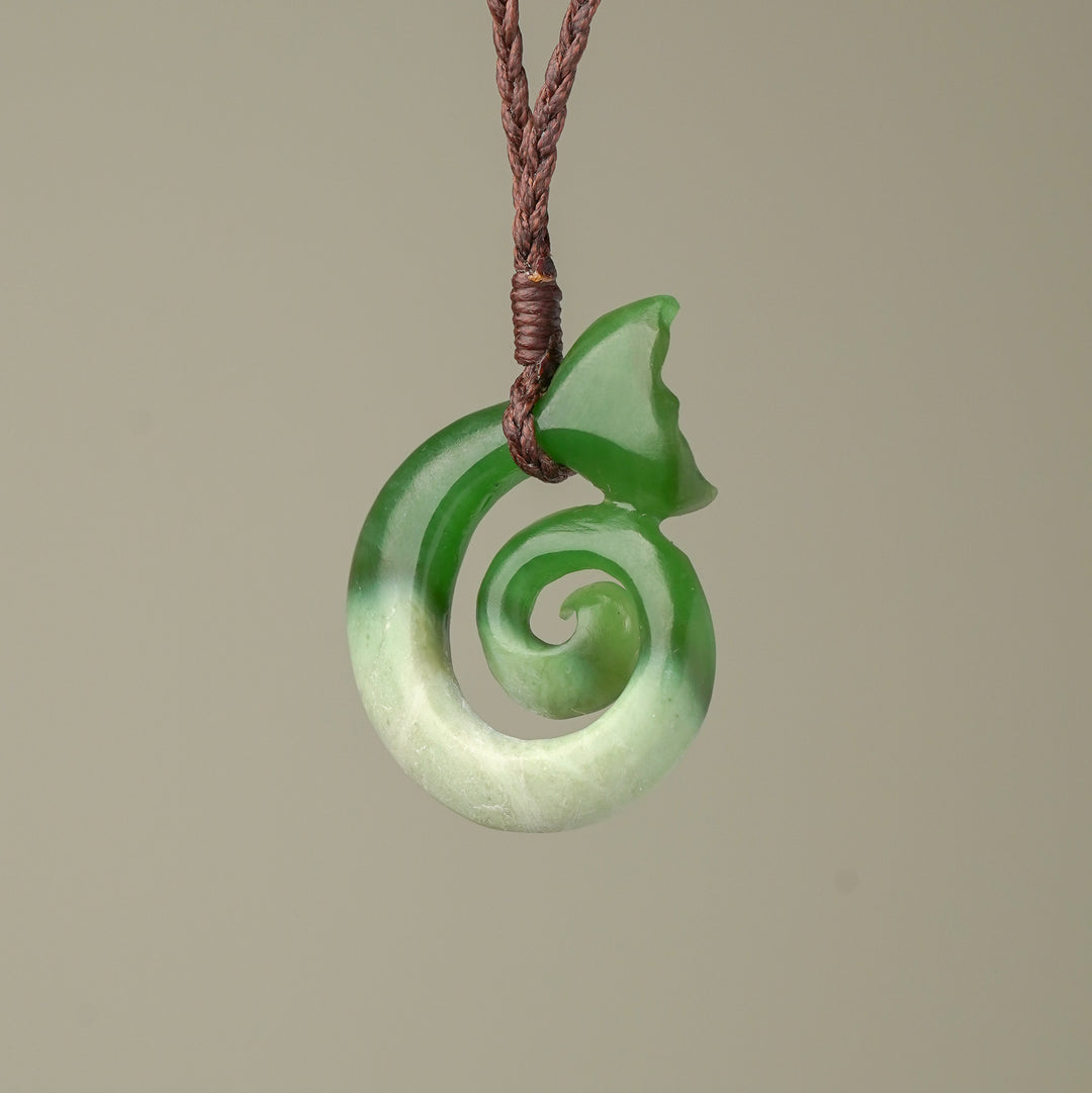 Medium Koru Whale's Tail Pendant