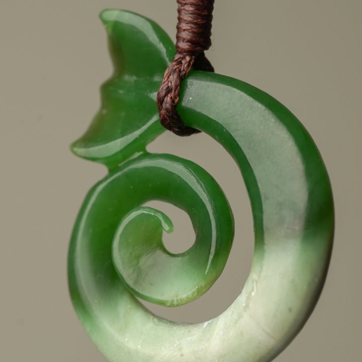 Medium Koru Whale's Tail Pendant