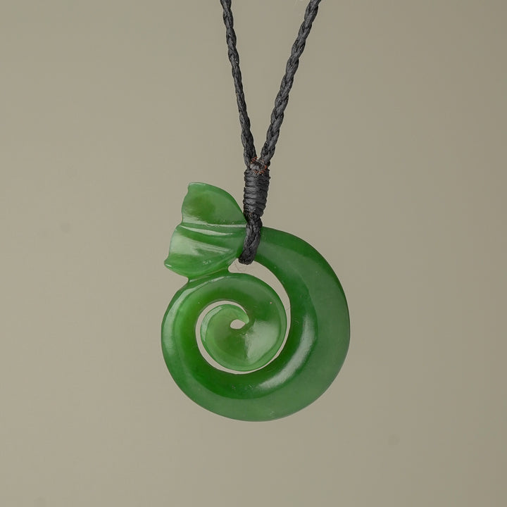 Medium Koru Whale's Tail Pendant