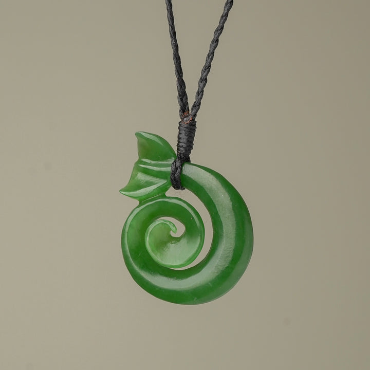 Medium Koru Whale's Tail Pendant