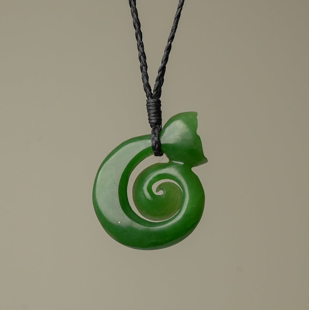 Medium Koru Whale's Tail Pendant