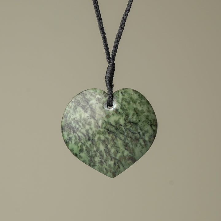 Large Kōkopu Pounamu Heart Pendant