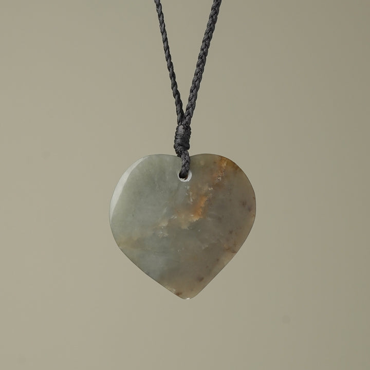 Large Inanga Pounamu Heart Pendant