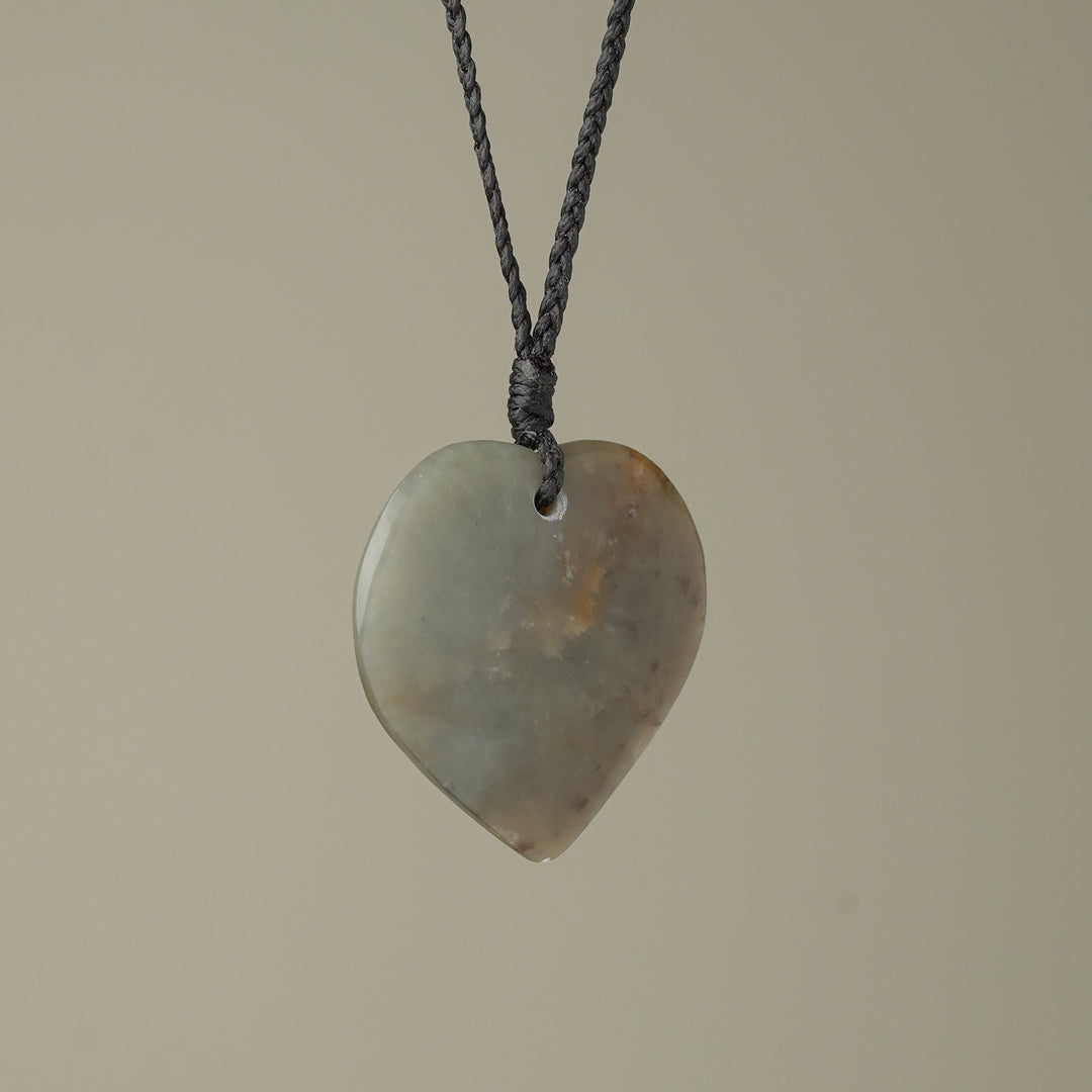 Large Inanga Pounamu Heart Pendant