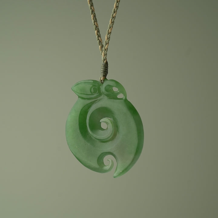 Large Pounamu Manaia Koru Pendant