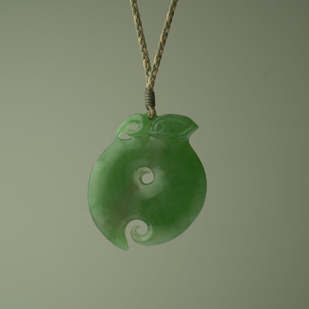 Large Pounamu Manaia Koru Pendant