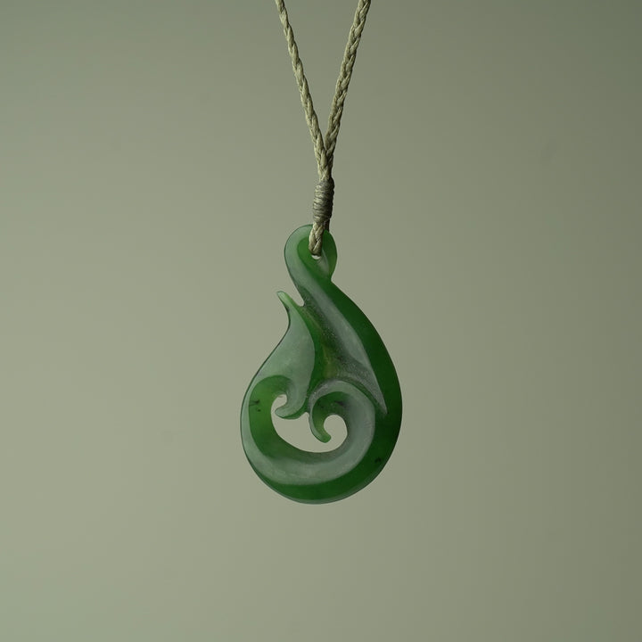 Medium Greenstone Hei Matau Koru