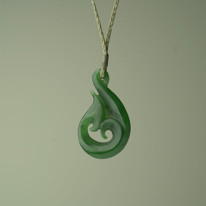 Medium Greenstone Hei Matau Koru