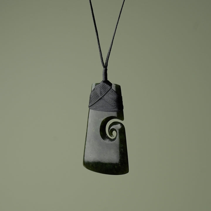 Medium Pounamu Toki with Koru