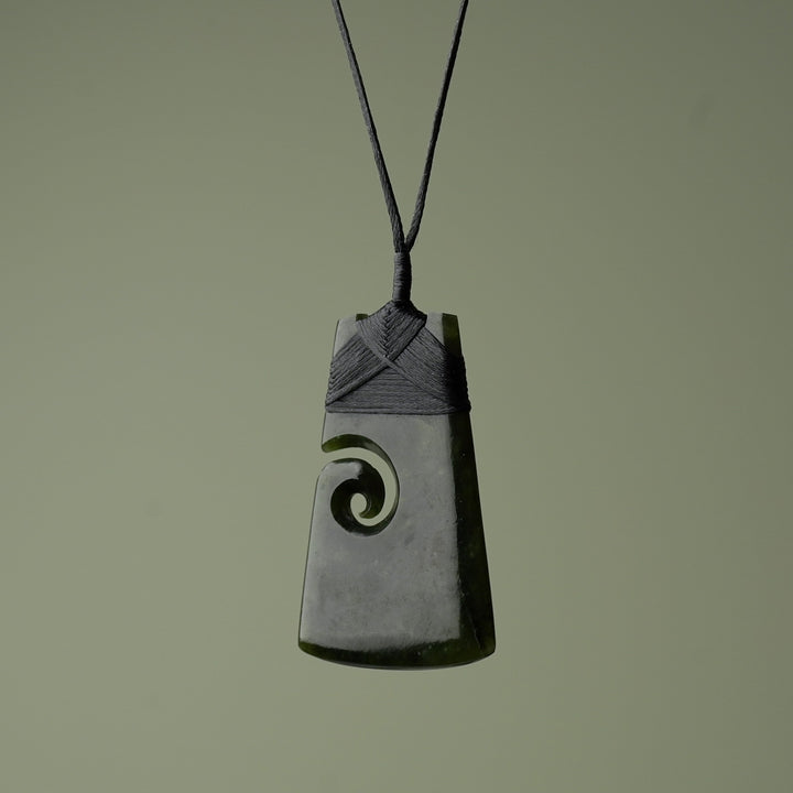 Medium Pounamu Toki with Koru