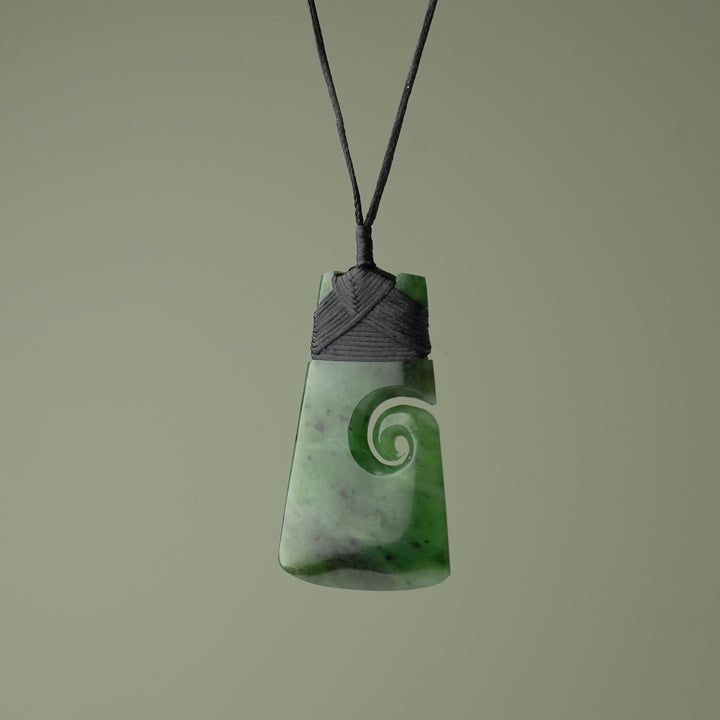 Medium Pounamu Toki with Koru