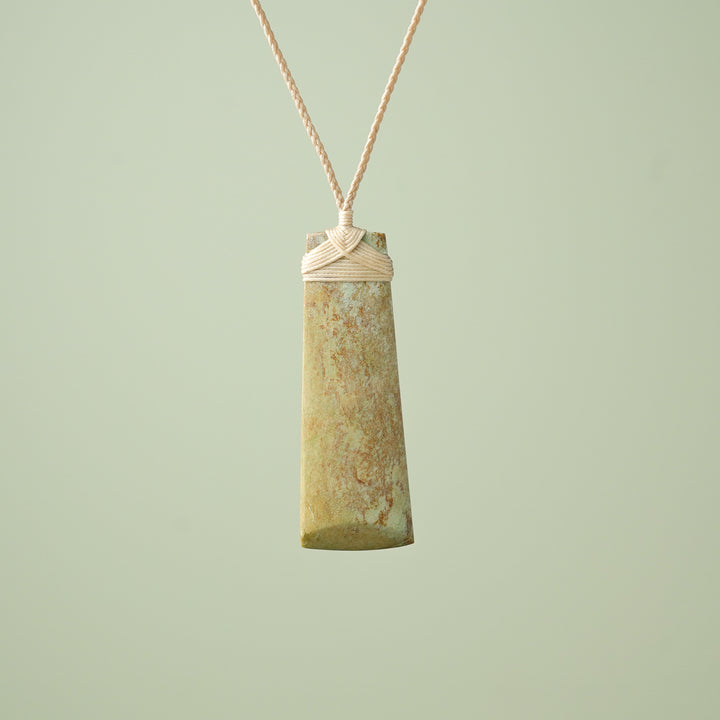 Extra Large Raukaraka Pounamu Toki Pendant